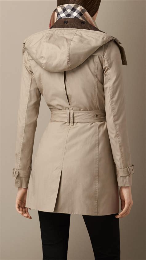 burberry a line coat with hood